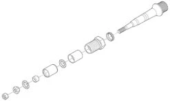 Shimano Axe De Pédale Complet Pour XTR PD-M9000/9020 Gauche -Abus Promos Boutique Shimano Pedalachse komplett fur XTR PD M9000 9020 links Y46X98020 c