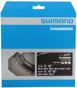 Shimano Plateau XT FC-M8000 2 Vitesses 38 Dents (BD) -Abus Promos Boutique Shimano XT 2 fach Kettenblatt FC M8000 38 Zahne BD Y1RL98090 c