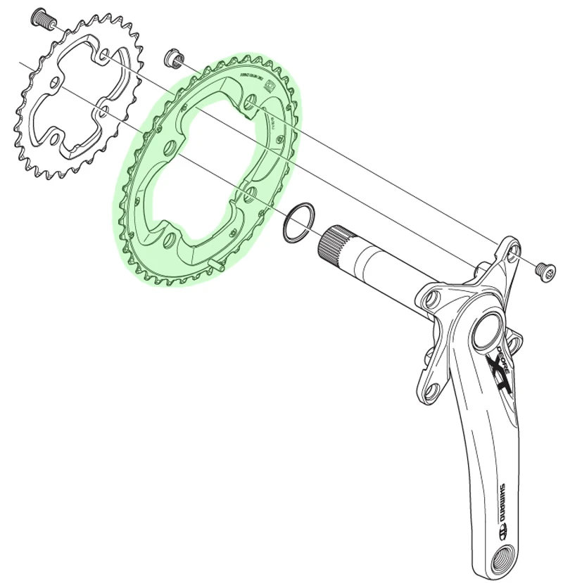 Shimano Plateau XT Pour FC-M785 38T (AM) 2 Shimano Plateau XT Pour FC-M785 38T (AM) – Image 2