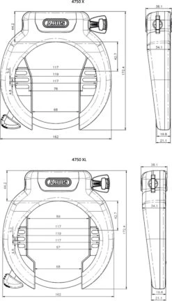 Abus Antivol De Cadre Pro Amparo 4750 XL NR -Abus Promos Boutique abus 69353 20113958 Pro Amparo 4750 XL NR Rahmenschloss 3