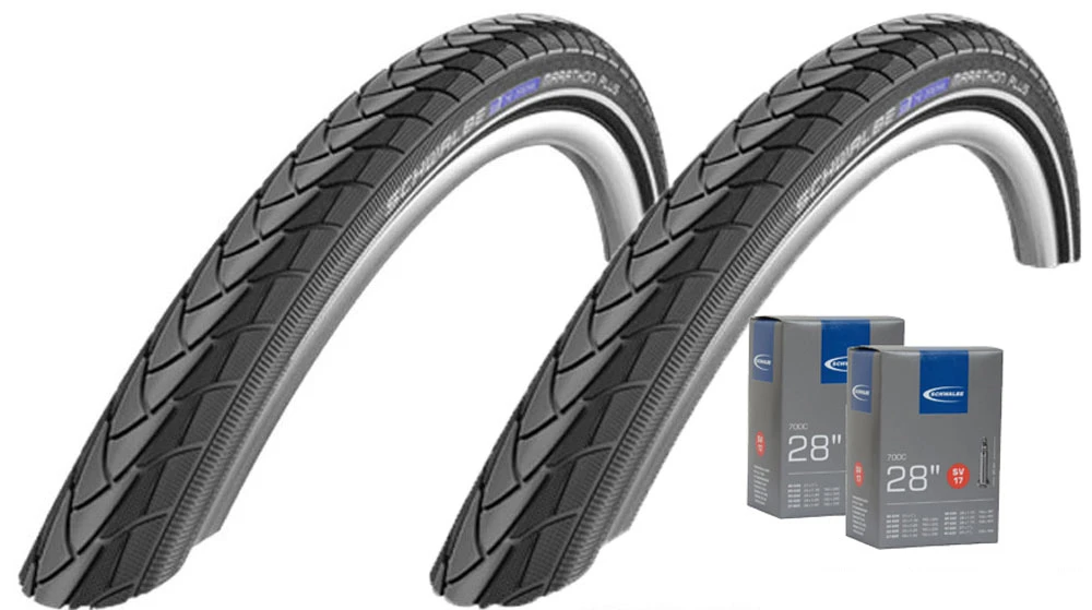 Schwalbe Marathon Plus 37-622 + Chambre à Air SV17 Set 1 Schwalbe Marathon Plus 37-622 + Chambre à Air SV17 Set